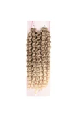 KUZGUN ONLİNE SHOP Nice Bulk Afro Su Dalgası Saç / Küllü Kumral / Platin Ombreli - 1