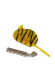 KUZGUN ONLİNE SHOP Kedi Oyuncağı Kaplan Desenli Peluş Fare 6-10-18 cm - 1