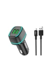KUZGUN ONLİNE SHOP Force Qcc571m Çift Çıkışlı Fast Micro Usb Kablolu Araç Şarj Cihazı - Lisinya - 1