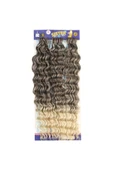 KUZGUN ONLİNE SHOP Afro Dalgası Saç / Kahve / Platin Ombreli 4/613 - 1