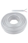 KUZGUN ONLİNE SHOP TELEFON KABLO 2 Lİ BEYAZ FLAT KÖKEN 100 METRE ELEKTROMER (4767) - Lisinya - 1
