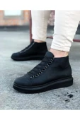 KUZGUN ONLİNE SHOP Kömür Bağcıklı Sneakers Yarım Bilek Bot - 1