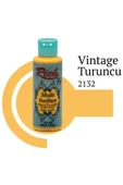 KUZGUN ONLİNE SHOP Rich Multi Surface 2132 Vintage Turuncu Akrilik Boya 120 cc - 1