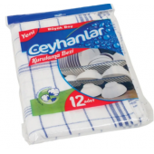 Ceyhanlar Kareli Kurulama Bezi 12 Adet Beyaz 35 X 45 Cm - 1