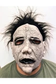 KUZGUN TİCARET Siyah Saçlı Michael Myers Lateks Yüze Tam Yapışan Et Maske Korku Maskesi - 1