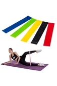 KUZGUN TİCARET 5li Egzersiz Direnç Bant Seti Pilates Crossfit Ekipmanları ( Lisinya ) - 1