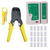 3 Lü Pense + Tester + 100 Adet RJ45 Network Seti - 1