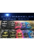 KUZGUN TİCARET Saçlı Kuru Kafa İskelet Maske 1 Adet (4767) - Lisinya - 1