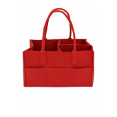 Nil'in Evi, Taşınabilir Bebek Eşya Düzenleyici Çanta, Kırmızı Keçeden Bebek Bakım Çantası, Bebek Bezi Çantası - 1