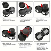 Coofbe İki Gözlü Oto Bardak Tutucu Bardak Çoğaltıcı Torpido Üzeri Bardak Tutucu Araç Bardaklık İçecek Tutucu - 5