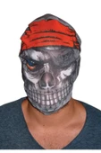 KUZGUN TİCARET Kafaya Tam Geçmeli Bez Korsan Maskesi - Streç Korku Maskesi - 3d Baskılı Maske Model 4 - Lisinya - 1
