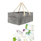 Nil'in Evi, Anne Bebek Bakım Çantası, Bebek Eşya Düzenleyici Organizer, Gri - 2