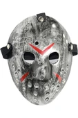 KUZGUN TİCARET Jason Maskesi Hannibal Maskesi Metal Gümüş Renk 20x25 Cm - Lisinya - 1