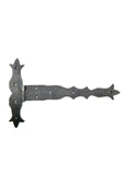 KUZGUN TİCARET Antika Tarz Dekoratif Pirinç Kuyruklu Dövme Menteşe - 251x393 Mm, Oksit - Lisinya - 1