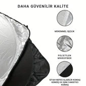 Coofbe Katlanabilir 150x70 CM Araç Ön Cam Güneşlik Ön Cam Araç Perdesi Araç Güneş Koruyucu Oto Güneşlik - 5