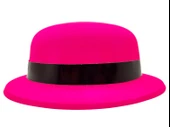 Neon Partisi Pembe Renk Melon Plastik Parti Şapkası thumbnail 2