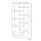 Moonlife Denver Dekoratif Kitaplık Beyaz thumbnail 4