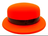 Neon Partisi Turuncu Renk Melon Plastik Parti Şapkası thumbnail 1