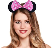 Pembe Fiyonklu Minnie Mouse Tacı Mini Kulak thumbnail 2