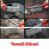 Metal Tel Fırça Plastik Saplı Kir Pas Mangal Barbekü Izgara Çok Amaçlı Temizleme Fırçası 30 mm - 3