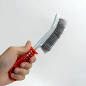 Metal Tel Fırça Plastik Saplı Kir Pas Mangal Barbekü Izgara Çok Amaçlı Temizleme Fırçası 30 mm - 4