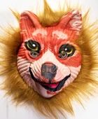 Kahverengi Saçlı Peluş Tilki Maskesi Mega Peluş 24 No - 1