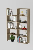 Office Dekoratif Kitaplık Meşe - 8
