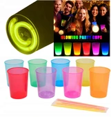 Karanlıkta Yanan Gece Işığı Mega Glow Bardaklar 8 Adet 8.5 x 10.5 cm thumbnail 1