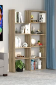 Office Dekoratif Kitaplık Meşe - 1