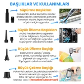 Upway Kablosuz Çekme Üfleme Kuru Islak Fonksiyonlu Hepa Filtreli Ev Araç Şarjlı Süpürge - 6