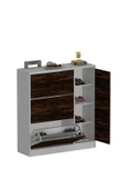 Milano 3 Kapaklı Kayar Raflı Dolaplı Ayakkabılık Mars thumbnail 4