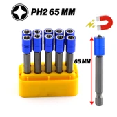 Mıknatıslı Bits Uç PH2 65 mm Renkli Vida Tutucu Sökme Yıldız Matkap Vidalama Ucu S2 Çeliği (10 Adet) - 2