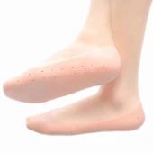 1 Çift Silikon Hava Alır Patik Silikon Ayak -Topuk Koruyucu Nemlendirici - 2