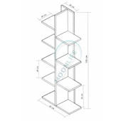 Karo Dekoratif Kitaplık Beyaz thumbnail 2