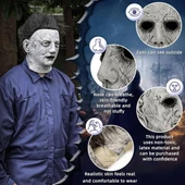 Siyah Saçlı Michael Myers Lateks Yüze Tam Yapışan Et Maske Korku Maskesi thumbnail 1