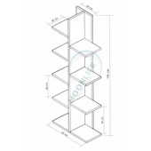 Karo Dekoratif Kitaplık Beyaz thumbnail 4