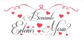 Kalp Temalı Benilme Evlenir misin Afişi 200x100 Cm - 1