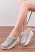Blum Sabo Terlik Gümüş Fileli Tasarım  Airmax Ortopedik Terlik - 1