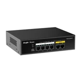 RUIJIE REYEE 6port RG-ES106F-P 10/100 2-UPLINK 54W 4port YÖNETİLEMEZ POE SWITCH thumbnail 1