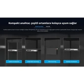 RUIJIE 24port RG-CS83-24GT4XS-P GIGABIT 4-SFP+ 10GBE 370W LAYER3 YÖNETİLEBİLİR POE SWITCH thumbnail 3