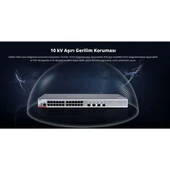 RUIJIE 24port RG-CS83-24GT4XS-P GIGABIT 4-SFP+ 10GBE 370W LAYER3 YÖNETİLEBİLİR POE SWITCH thumbnail 5