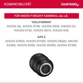 Samyang AF 85mm F1.4 Lens, Nikon Uyumlu - 6