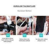 Coofbe Alüminyum Gidon Sıkıştırmalı Motosiklet Telefon Tutucu Scooter Bisiklet Telefon Tutucu Sarsılmaz - 6