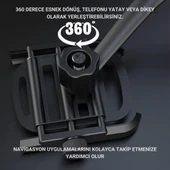 Coofbe Alüminyum Gidon Sıkıştırmalı Motosiklet Telefon Tutucu Scooter Bisiklet Telefon Tutucu Sarsılmaz - 4