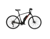 BİSAN E-TREKKING ELEKTRİKLİ ERKEK ŞEHİR BİSİKLETİ 48CM HD 28 JANT 10 VİTES MAT SİYAH KIRMIZI - 1