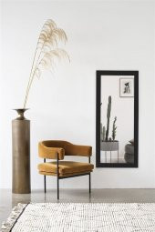 Hümas Dekoratif Retro Siyah Boy Aynası 110 x 48 cm - 1