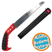 Budama Testeresi Kılıflı 300 mm Çelik Düz Bahçe Ağaç Dal Bağ El Testeresi - 1