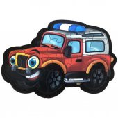 Farbu Oyuncak Polis Jeep 17 Pcs Eğitici Ahşap Puzzle FBP01 - 1