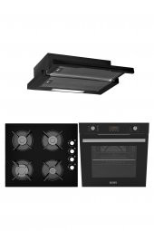 Alveus Black Style 627 3Lü Siyah Ankastre Set (F5 Ecr-Gls640-Mfa627) - 1