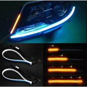 Unikum Bmw 316 Oto Far Üstü Kayan LED Silikon 60 cm Su Geçirmez - 4